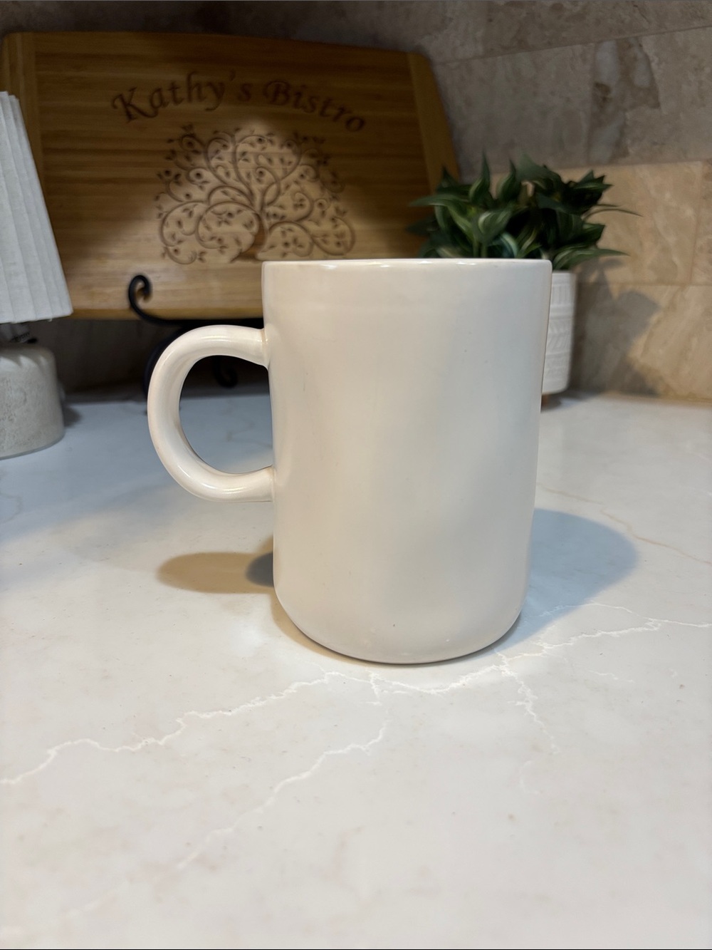 Rae Dunn "Blessed" White Ceramic Coffee Mug - Everyday Inspirational Drinkware - Picture 2 of 4